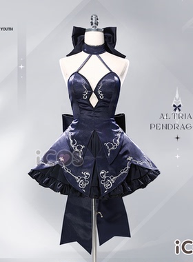 ICOS黑saber阿尔托莉雅fgocos服满破黑呆礼服cosplay女现货