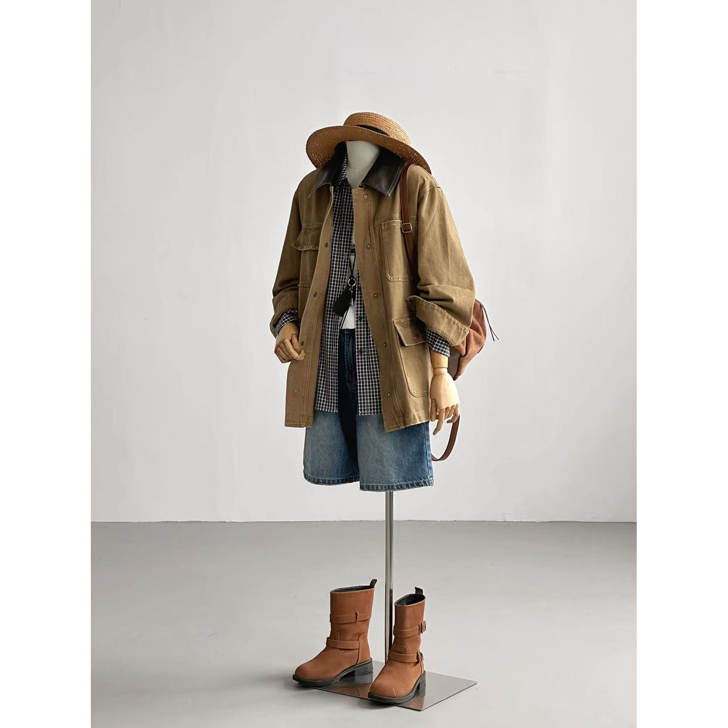 【解素叙诗】英伦风卡其风衣外套女翻领宽松高级感复古穿搭WT064