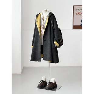 【哈利波特】魔法学院斗篷秋冬减龄桑蚕丝绵羊毛大衣外套ZX09-1