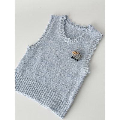 秋冬新花边休闲miu系减龄少女学院风羊毛马甲背心保暖MJ035