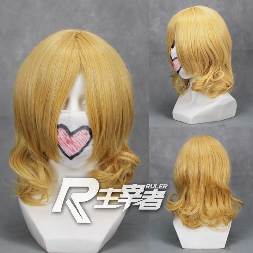 假发cosplay假毛黑塔利亚法国弗朗西斯波诺弗瓦金色金黄色 长卷发