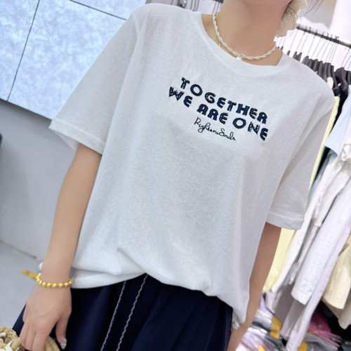 宜语析6199夏加大码短袖T恤女胖m