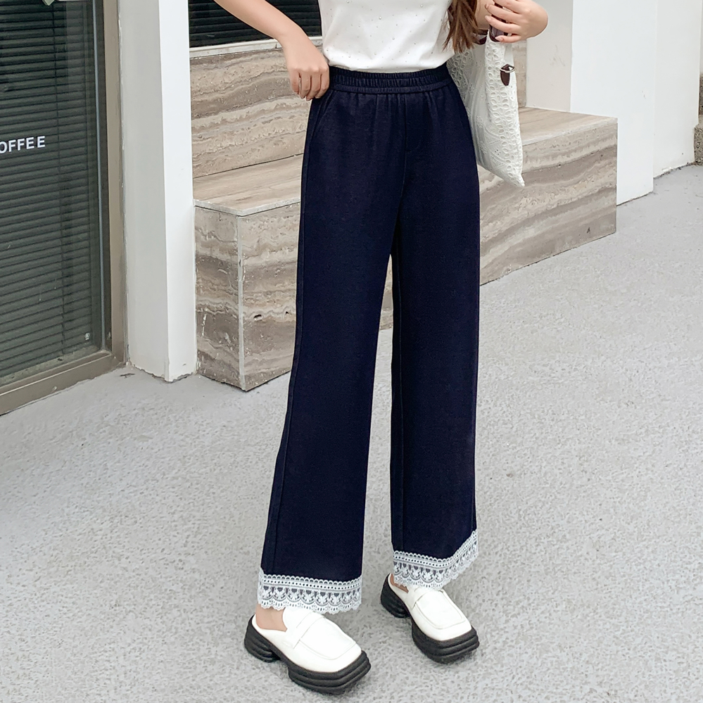 起点终点8656春夏加大码阔腿裤女