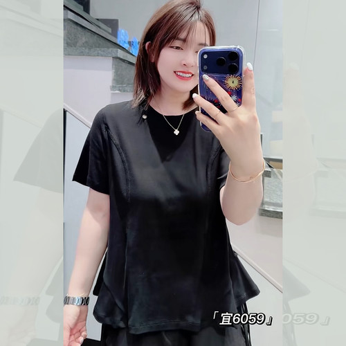 宜语析6059春夏加大码短袖T恤女