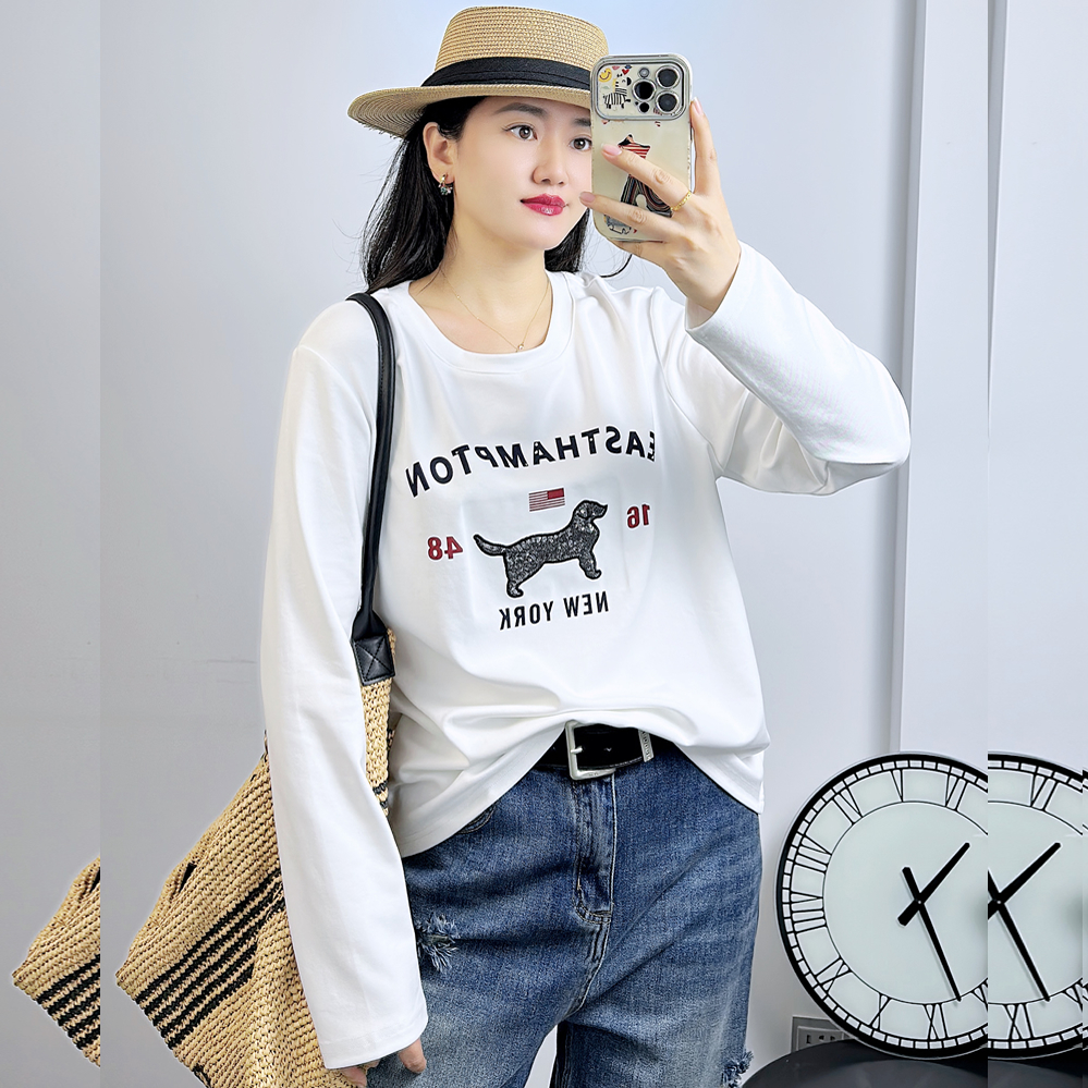 UP3063秋大码卫衣女长袖T恤打底