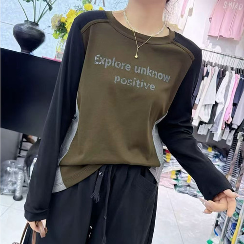 宜语析6635秋加大码长袖卫衣女T