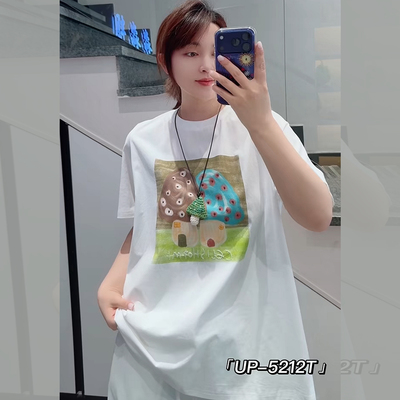 UP5212夏季加大码T恤女纯棉短袖