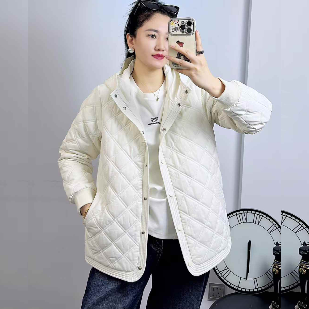 米莱奇5912冬胖mm大码轻薄棉服女