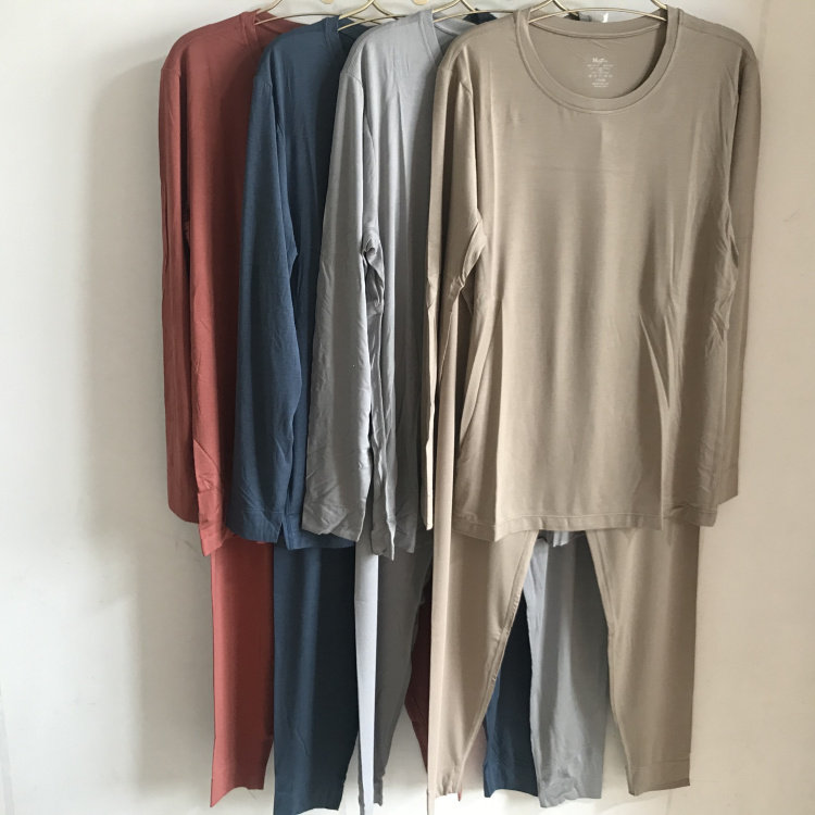 MANIFORM 가을 겨울 동백 20221134 라운드 넥 초박형 남성 긴팔 바지 보온복 20221133