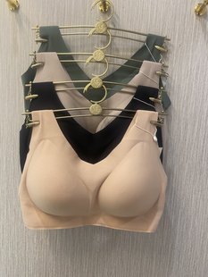 曼家正品 光面V领无钢圈芒果杯后搭扣舒适女宽肩带文胸20400390