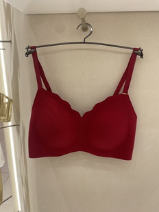 伊维斯正品光面无痕后搭扣本命年红色芒果杯无钢圈文胸10400488