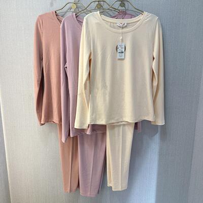 中厚女士圆领保暖套装磨绒秋衣裤