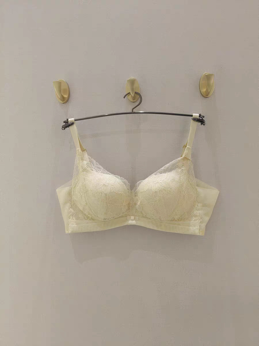 正品新款女士蕾丝无钢圈小胸上薄下厚聚拢文胸10811183