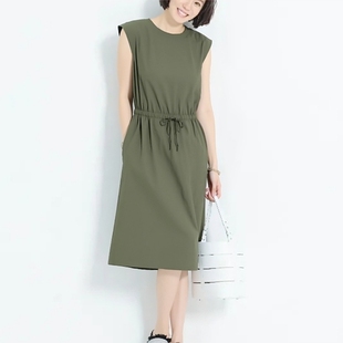 大码特价！胖mm绿色背心裙特别漂亮掐腰连衣裙女宽松显瘦夏季