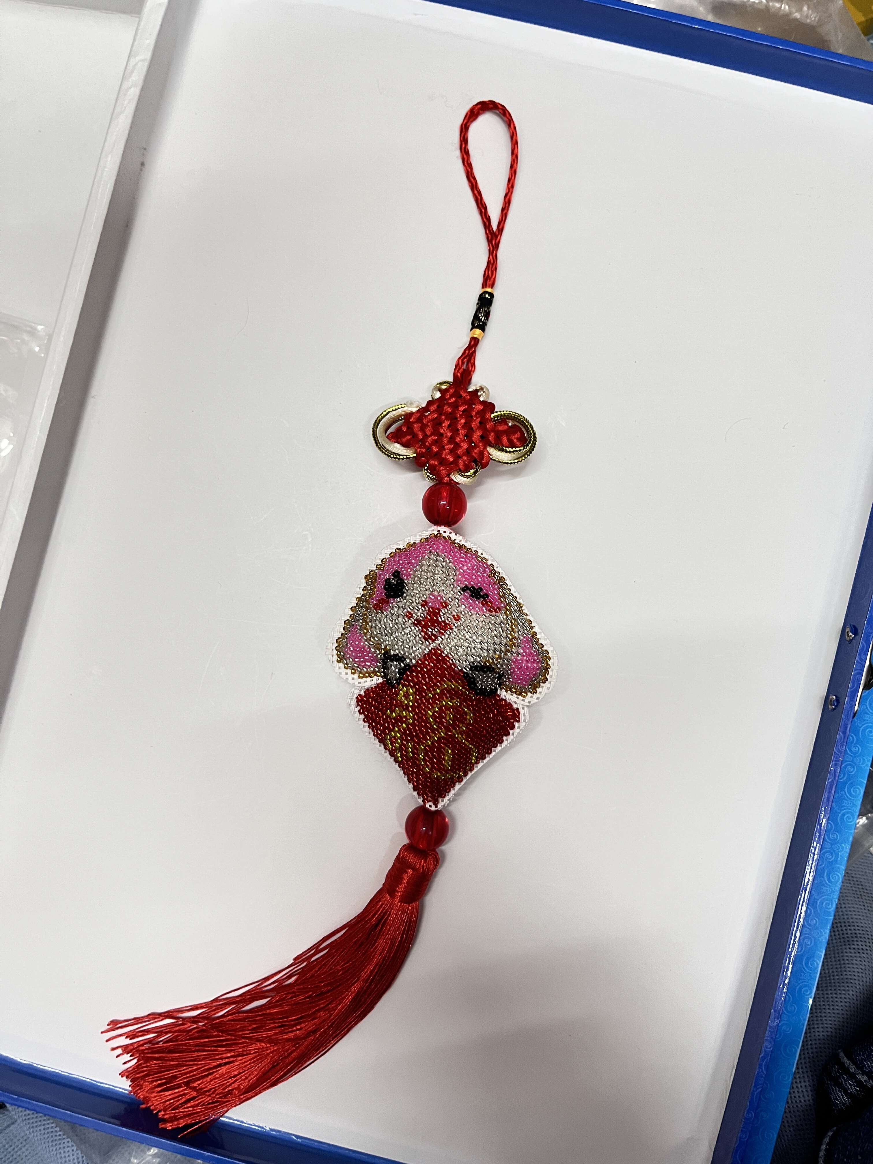 现货纯手工十字绣成品平安福符汽十字绣成品