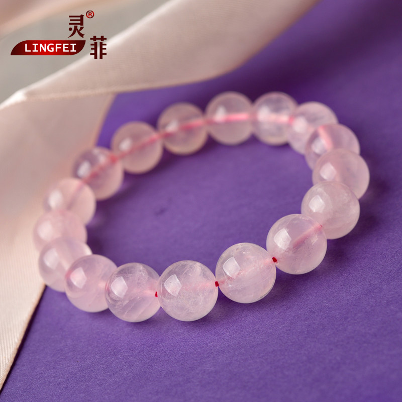 灵菲 天然粉水晶手链8-12MM 芙蓉石粉晶单圈手串招桃花旺姻缘在类目 饰品/流行首饰/时尚饰品新, 手链中 - 来自Buy2taobao.com提供专业的淘宝代购服务