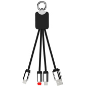 迷你三合一钥匙扣数据线短便携多功能适用苹果充电线定制发光logo