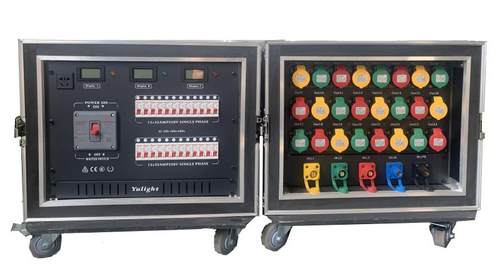 24路工业插电源箱舞台演出LED大屏电源柜配电箱24路电源直通箱