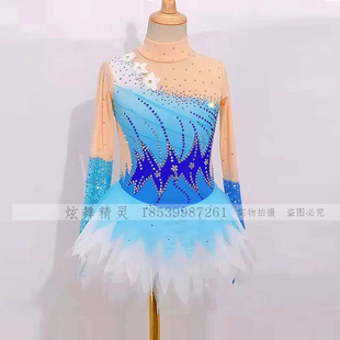 儿童成人女款 花样滑冰表演服 裙a274 定制花样滑冰服装 炫舞精灵