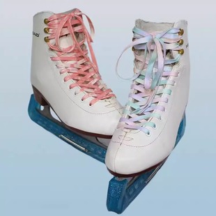 花样滑冰冰刀鞋专用棉防滑鞋带绳溜冰鞋专业鞋带加长耐用炫彩