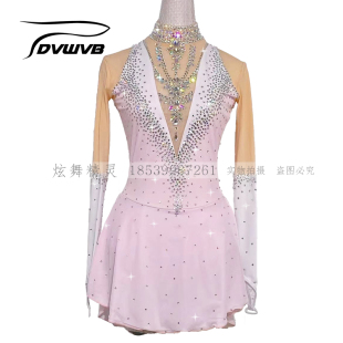 儿童成人女款 花样滑冰表演服 裙a1039 定制花样滑冰服装 炫舞精灵