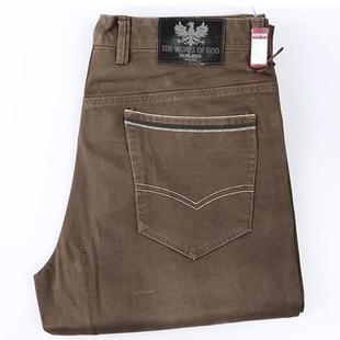 子681 咖啡色长裤 博尔萨秋冬牛仔裤 简约百搭舒适直筒商务休闲男士