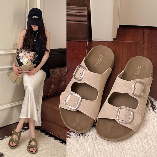 勃肯凉拖女厚底休闲百搭一字拖鞋