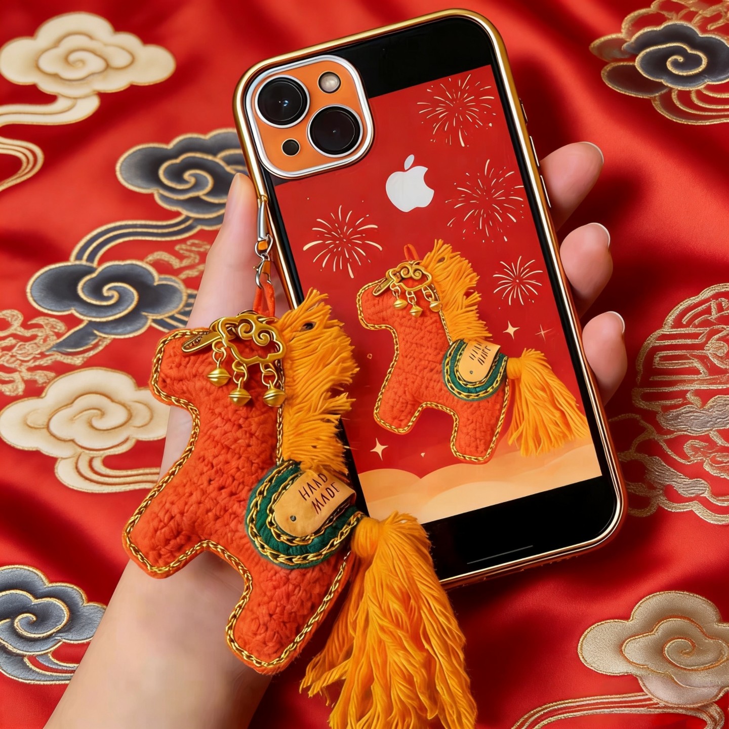 2026爆款手机链 马年大吉马到成功橙色钩针小马DIY编织材料包挂件,服饰配件/皮带/帽子/围巾,DIY编织材料包,淘宝优惠券,粉丝福利购,淘宝优惠卷