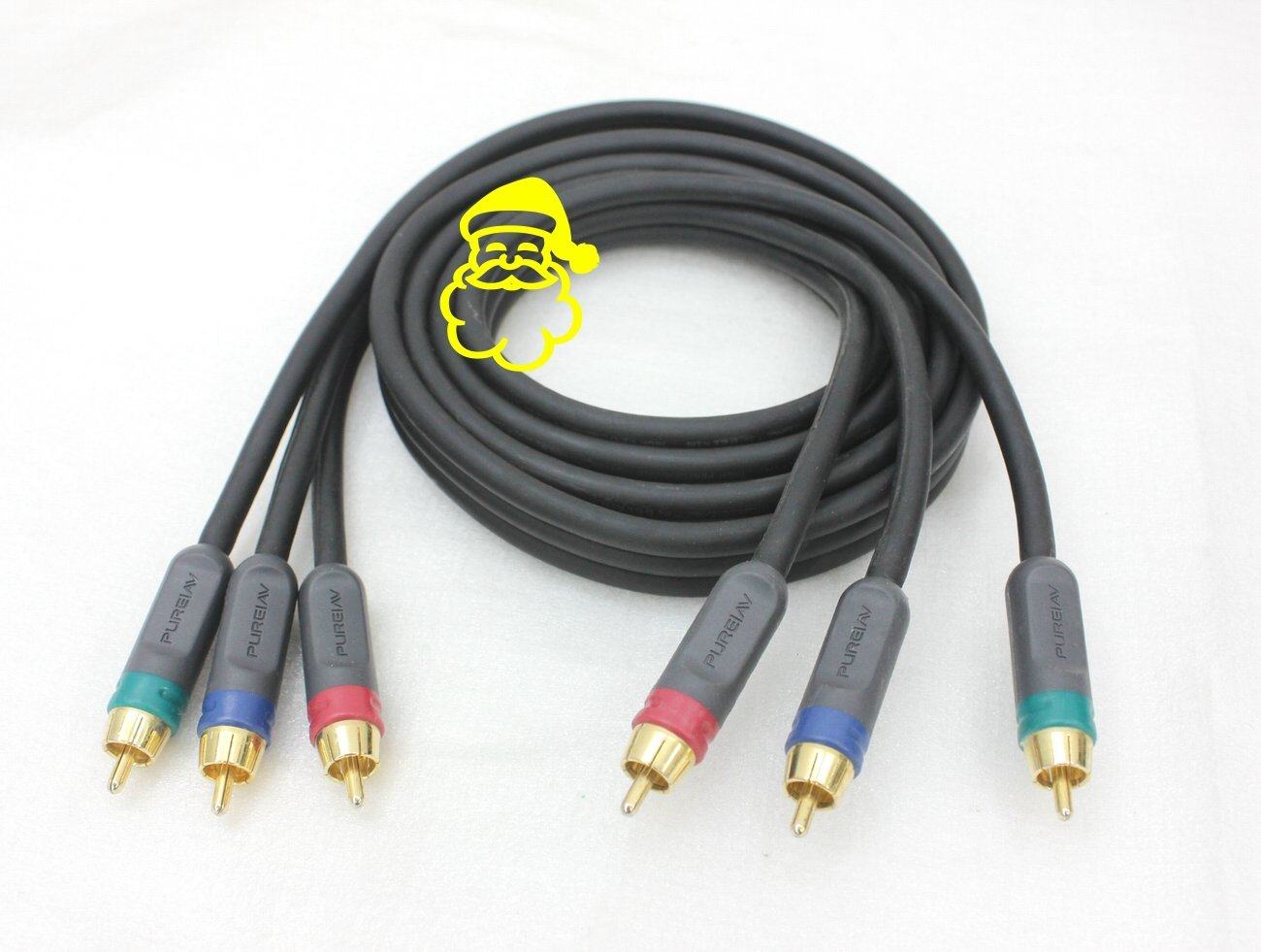 原装PureAV OFC无氧铜3RCA色差分量线DVD电视机机顶盒视频线0.9米