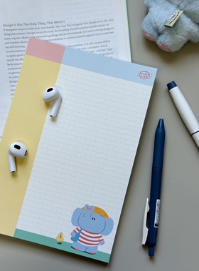 cocomero｜小象拍纸本便签本无粘性可爱文具笔记作业A5手帐活页