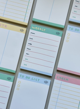 FICKLE PLAN｜a6便签本无粘性可爱文具便笺周计划todo手帐活页