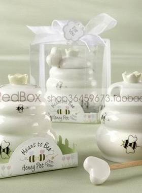 RedBox欧美婚礼用品实用婚礼回礼小物 糖罐 陶瓷蜂蜜罐honey pot