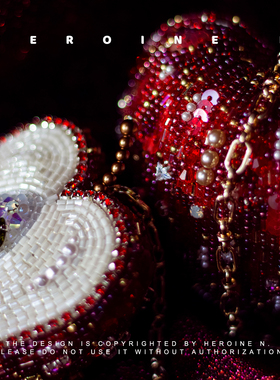 法绣材料包圣诞苹果挂件新年红原创设计御幸米珠DIY手工进口材料