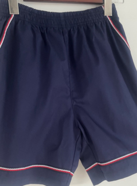郑州市二七区汝河路小学夏季校服深蓝色短裤
