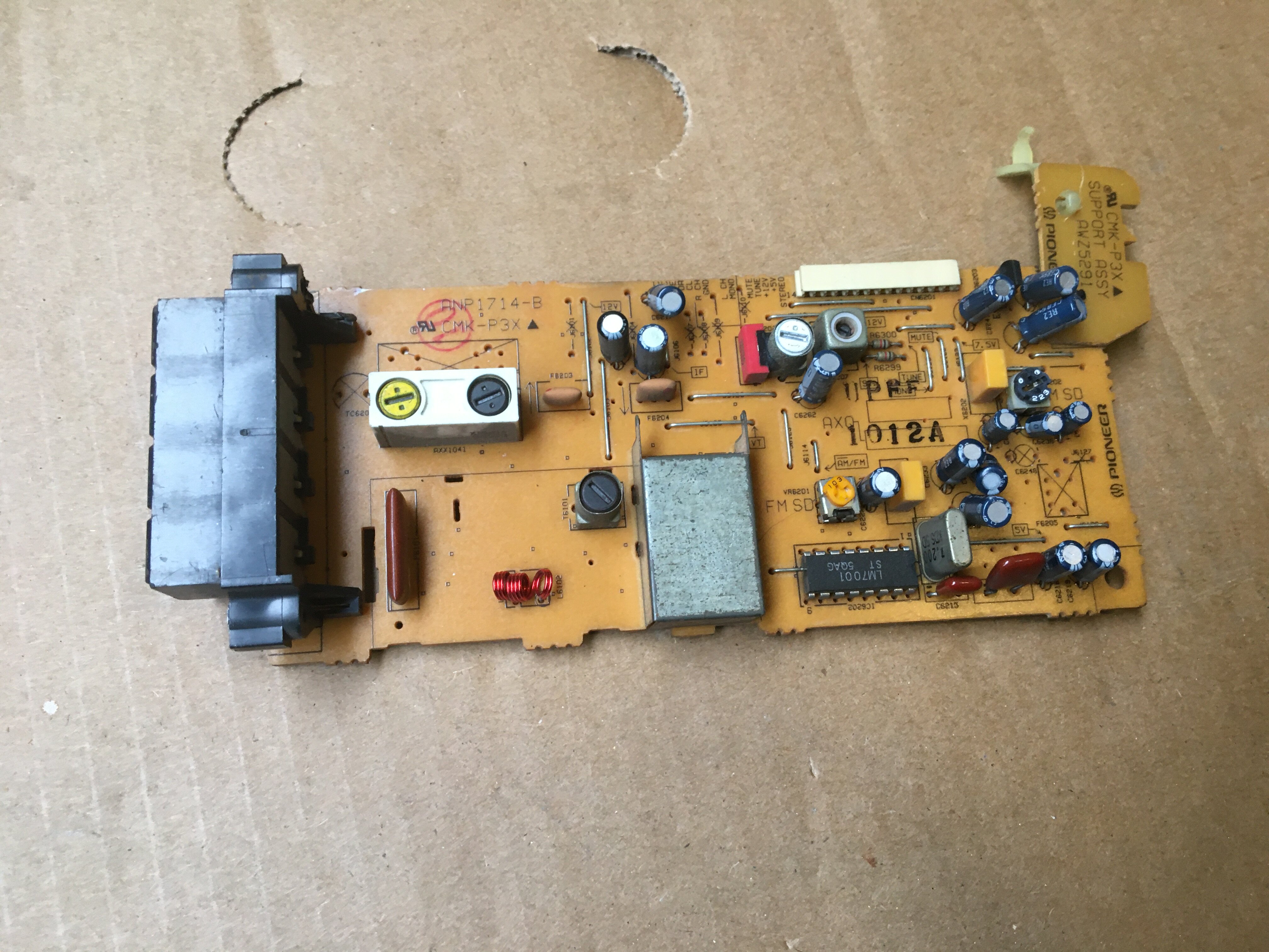 先锋j720组合音响拆机收音机电路板