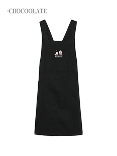 : CHOCOOLATE女装背带裙2025夏季新品可爱活力纯色绣花短裙9549