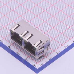 DS1129-04-S8B0P-S 以太网连接器(RJ45 RJ11) RJ45 带LED 8p8c,1*