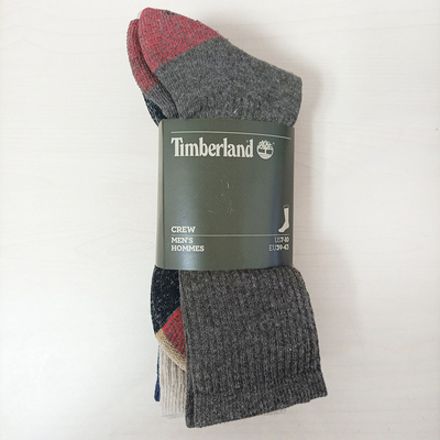 [4双]添伯岚Timberland 男士户外登山袜子 徒步运动加厚毛圈袜