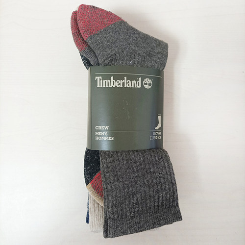 [4双]添伯岚Timberland 男士户外登山袜子 徒步运动加厚毛圈袜