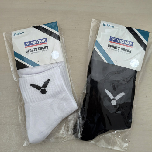 Victor Badminton sports socks Male thickening short tube