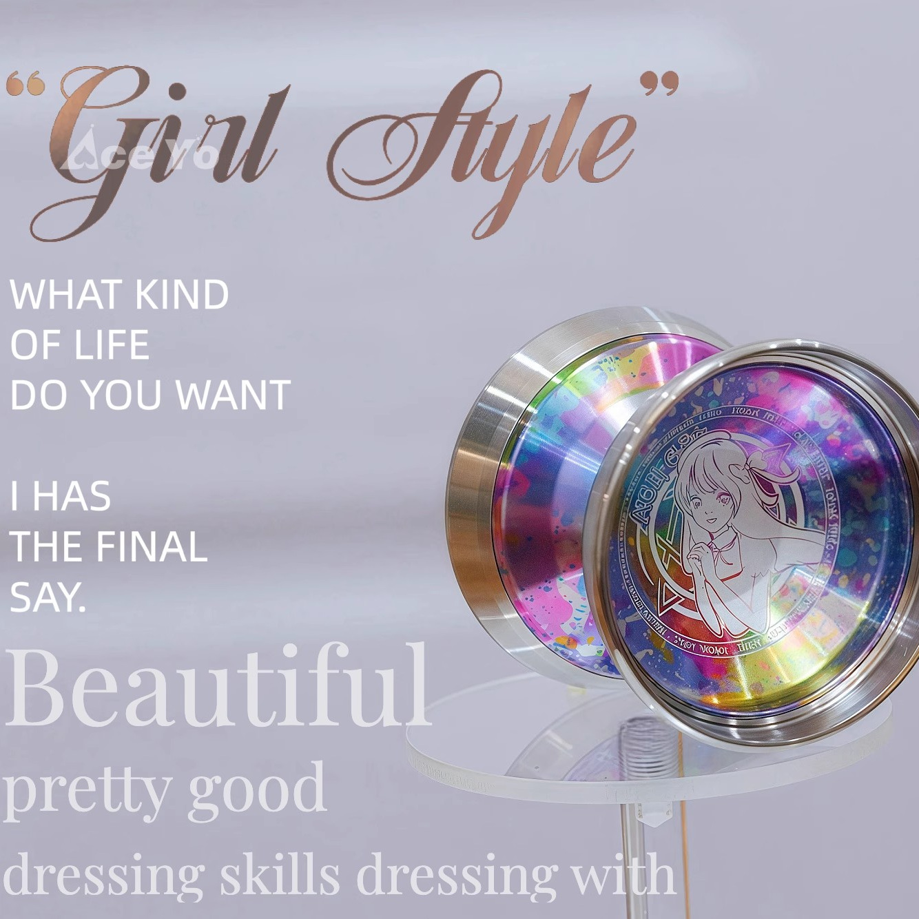 aceyo 慈悲8 外环版 不锈钢环比赛竞技1A金属高级yoyo球溜溜球