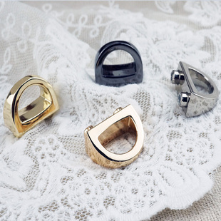 13mm小拱桥半圆挂环包包侧耳手工吊扣五金色配件挂链子条螺丝包扣