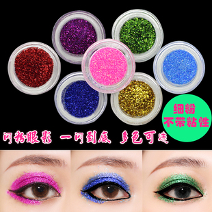小颗粒化妆镭射演台亮片眼影角亮粉闪粉高光提亮不带粘性美甲工具