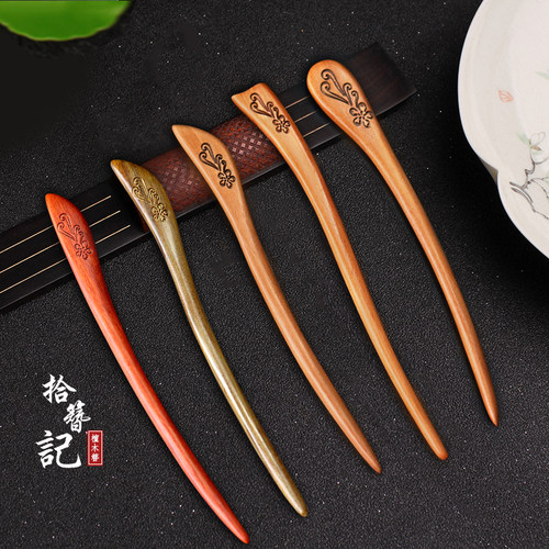 小李子簪子桃木现代简约