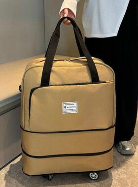 旅行包扩容行李袋轻便旅行袋旅游学生万向轮收纳出差大容量行李包