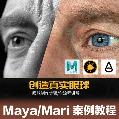 maya/mari真实眼球2.0建模维塔大咖深入解剖之创建中字视频教程