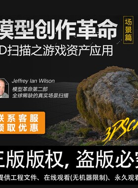 Reality Capture影视游戏模型3D扫描建模技术流程视频教程场景篇