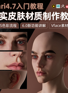 Mari4.7入门补充6.0新功能ACES色彩流程皮肤材质制作案例教程