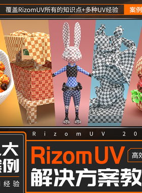 RizomUV 2020高效9大案例讲解UV解决方案教程实用经验视频教程
