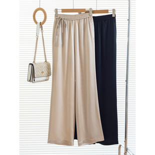 女夏季 轻奢风 长裤 垂感有型 高阶好货含醋酸纤维松紧腰显瘦直筒裤